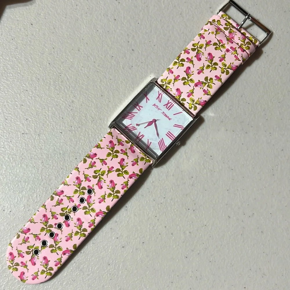 Betsey Johnson Pink Roses Watch - Picture 3 of 6
